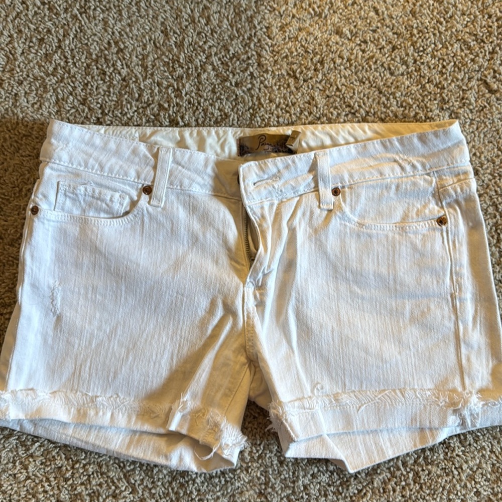 Paige Jimmy Jimmy white denim short size 27
